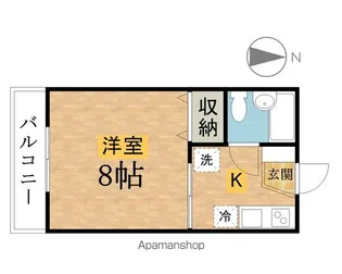 アップヴィレッジ左入【102号室】の間取り