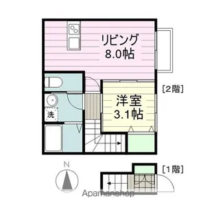 ミルエーラ荒井Ⅰ【2階】の間取り