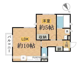 カーサ・ザ・エンコスタ【1階】の間取り