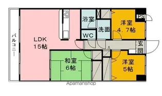サントノーレ姫原【404号室】の間取り