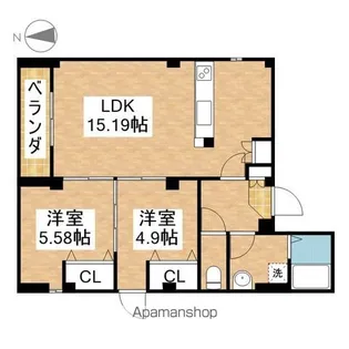 CASA UNO【2階】の間取り