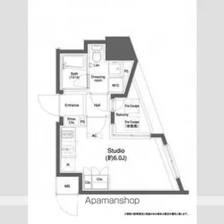 プラウドフラット白金高輪【6階】の間取り