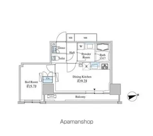ベルファース芝浦タワー【15階】の間取り