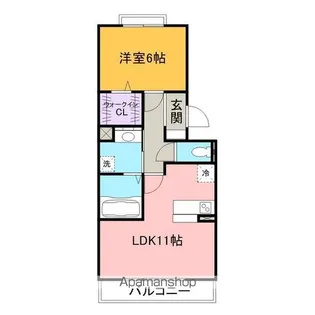 ELEGANCE HILLS【102号室】の間取り