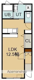 メゾン・ド・カーム【102号室】の間取り