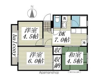 プラトー北小金【2階】の間取り