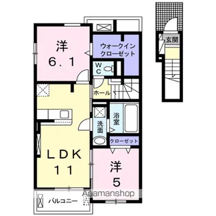 クラール アンジュⅠ【2階】の間取り
