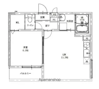 アッコルド【3階】の間取り