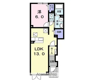 ブルーム【1階】の間取り