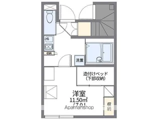 レオパレスグレイス蓮花寺【1階】の間取り