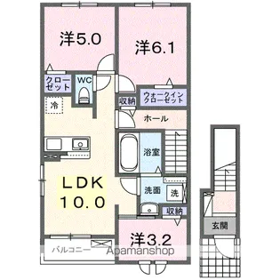 グランツK【2階】の間取り
