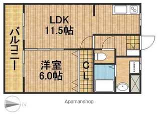 M’S DREAMⅩⅣ【1階】の間取り