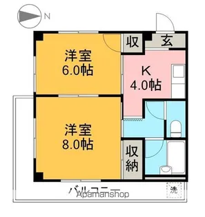 サンフラット【4階】の間取り