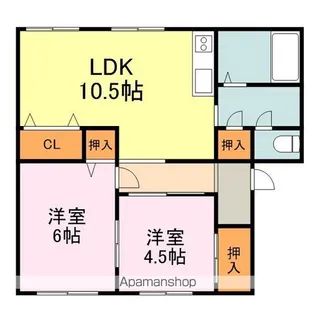 広島県福山市春日町吉田【マンション】の間取り