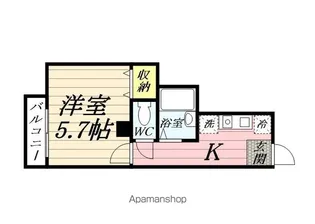 スカイビル天神橋【303号室】の間取り