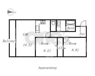 ラヴィータ泉【3階】の間取り