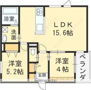 リブレメゾン花園町Ⅰ【3階】の間取り