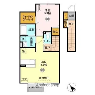 グランドゥール大野原 Ⅰ【2階】の間取り