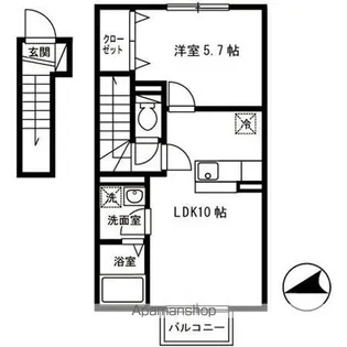 サンボナール A【2階】の間取り