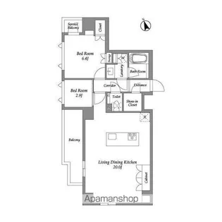 ENETIAL代官山【7階】の間取り