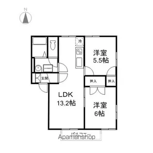 アネックス石塔Ⅱ棟【1階】の間取り