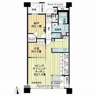 ライオンズ外苑の杜【6階】の間取り