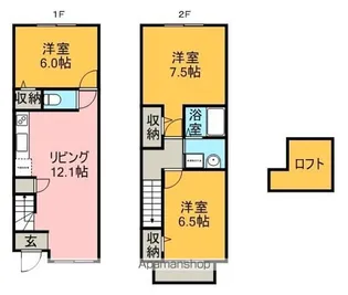 シャレープリマベール【B号室号室】の間取り
