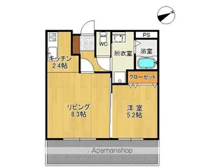 カーサ開広【201号室】の間取り