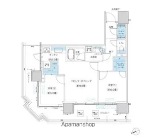 パークシティ柏の葉キャンパス ザ・ゲートタワー ウエスト【16階】の間取り