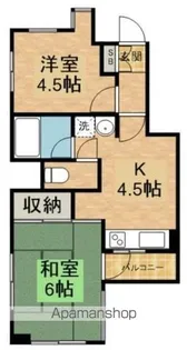 パレス内田6号館【7階】の間取り