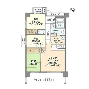 BELISTA北習志野ウエストレジデンス【4階】の間取り