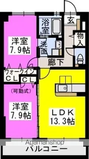 スルス門松Ⅱ【1階】の間取り