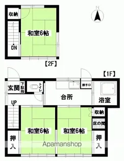 福島県いわき市平下神谷字北一里塚【一戸建】の間取り