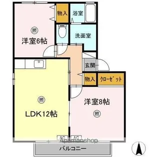 ロイヤルコート C【1階】の間取り
