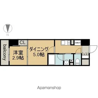 パークアクシス新栄【7階】の間取り