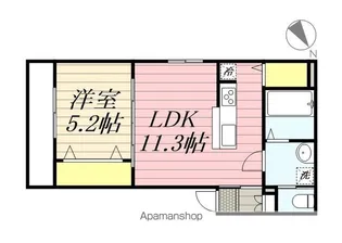 アンソレイユ大久保【3階】の間取り