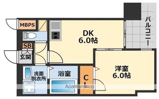 ピュアドームエストーレ姪浜【5階】の間取り