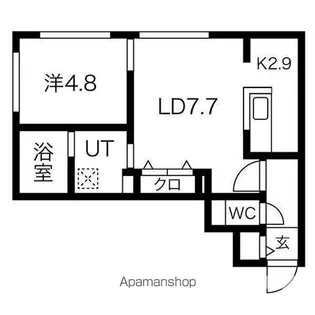 ブランシャール円山公園【1階】の間取り