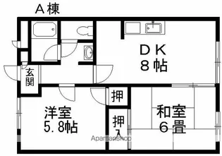 滋賀県近江八幡市鷹飼町【アパート】の間取り