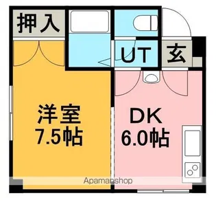 イーストホープ【206号室】の間取り