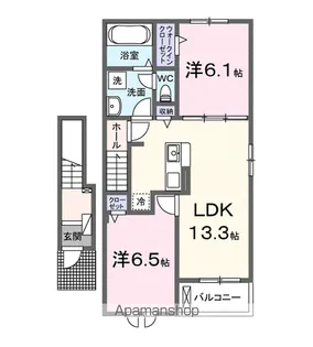 サンディ ココ【2階】の間取り