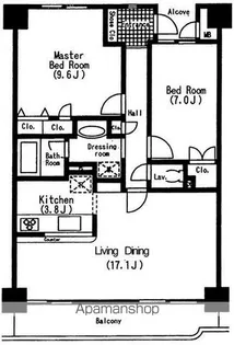 グランハイツ池尻【6階】の間取り