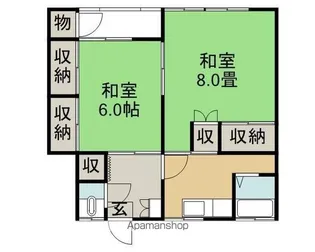 クレセント2【202号室】の間取り