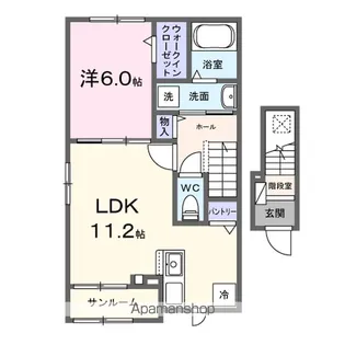 ロジュマン湖北台【2階】の間取り