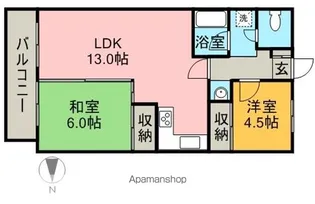 コーナン徳常ビル【4階】の間取り