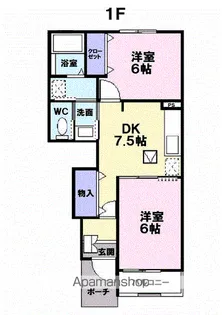 ヴィラ ノーヴァB【1階】の間取り