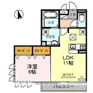 ル ソレイユ【1階】の間取り