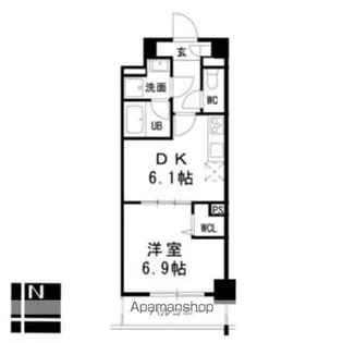 プレスティ則武【4階】の間取り