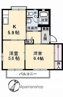 ディアスパルティール B棟【2階】の間取り