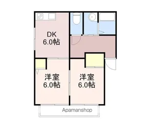 メゾンシーサイド【101号室】の間取り